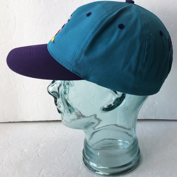 VTG Vintage Disney Mickey Mouse Teal Purple Hat - Picture 4 of 8
